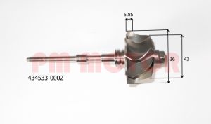 Hřídel pro turbodmychadlo Volkswagen Sharan 1.9 TDI 028145702E , 454183-5004S 81KW