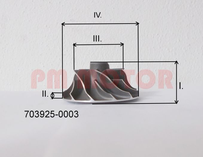 Kompresové kolo,pro turbodmychadlo   Mitsubishi Carisma 1.9 DI-D HP  85KW